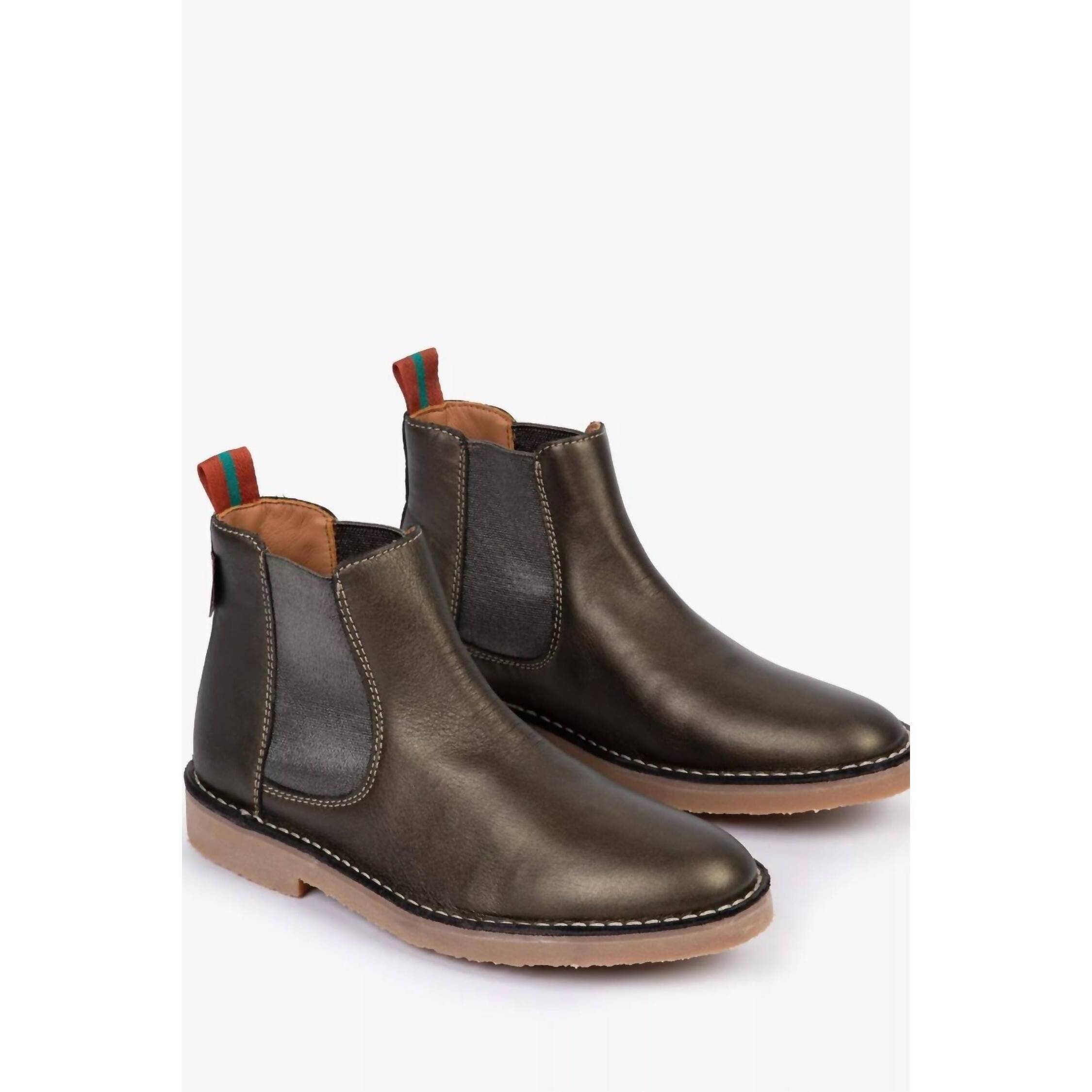 New Penelope Chilvers Women's Rambla Metallic Leather Boot In Brown